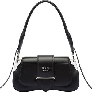 Prada Black Leather Shoulder Bag